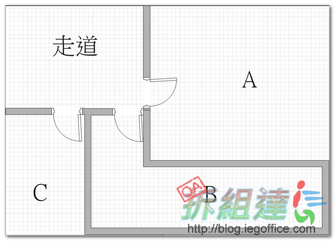 辦公室格局示意圖